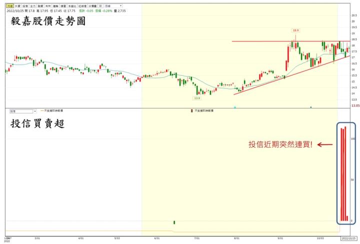 【技術分析報告】毅嘉(2402)成三角收斂型態，投信加碼買進!