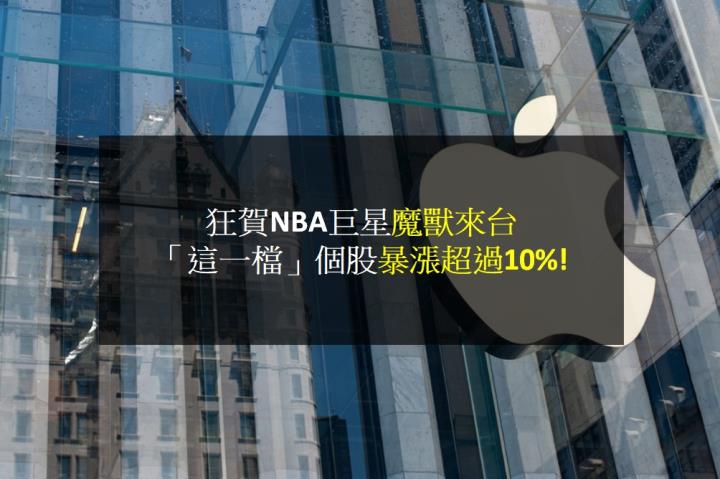 狂賀NBA巨星魔獸來台 這檔個股暴漲超過10％!