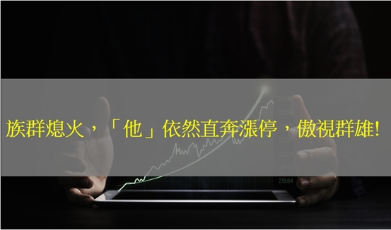 族群熄火，「他」依然直奔漲停，傲視群雄!