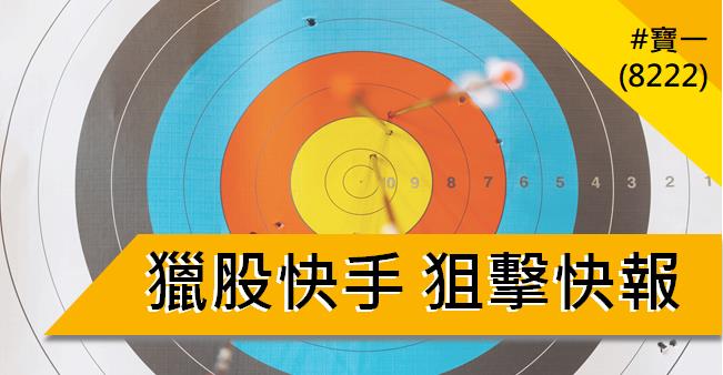 【04/13 獵股快手 - 狙擊快報】寶一 (8222) 拉高後灌破三線，不過均價線後放空!