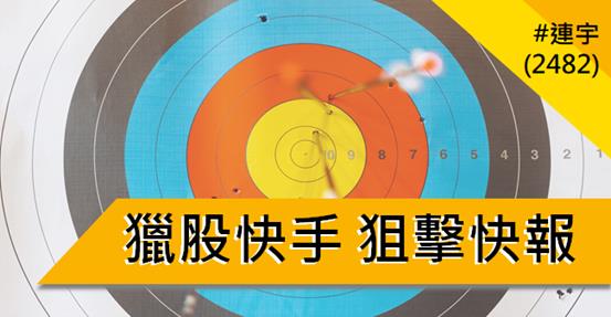 【06/13 獵股快手 - 狙擊快報】連宇 (2482)  股價跌破三線後V轉，順勢做多!