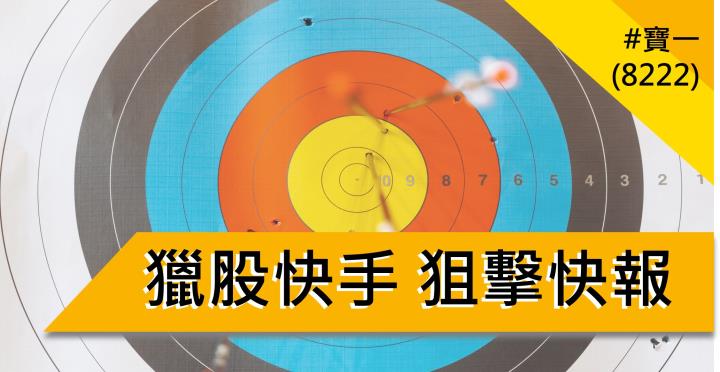 【09/11 獵股快手 - 狙擊快報】 寶一(8222)拉高後回跌受壓均線，加上大盤弱勢，順勢做空!