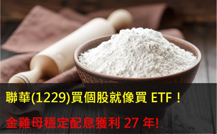 聯華(1229)買個股就像買ETF！金雞母穩定配息獲利27年!