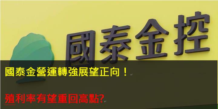 國泰金(2882)營運轉強展望正向！殖利率有望重回高點?