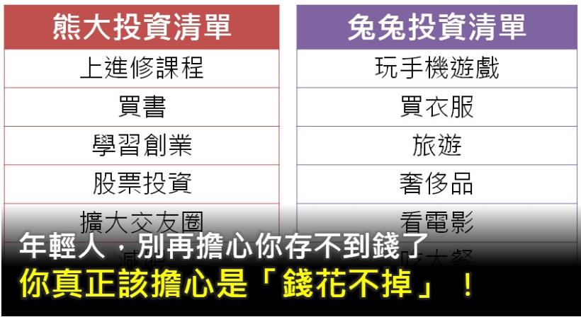年輕人,別再擔心你存不到錢了,你真正該擔心的是「錢花不掉」!...我從沒這樣子想過...