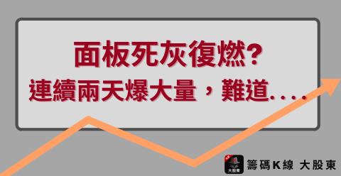 面板死灰復燃? 連續兩天爆大量，難道.....