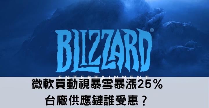 微軟買動視暴雪暴漲25％,台廠供應鏈誰受惠？
