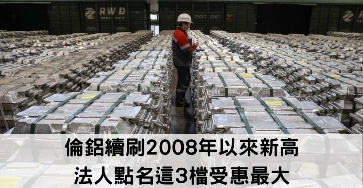 倫鋁續刷2008年以來新高,法人點名這3檔受惠最大