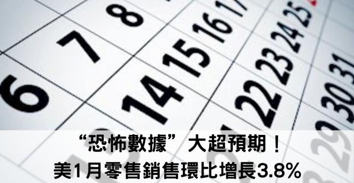 “恐怖數據”大超預期！ 美1月零售銷售環比增長3.8％