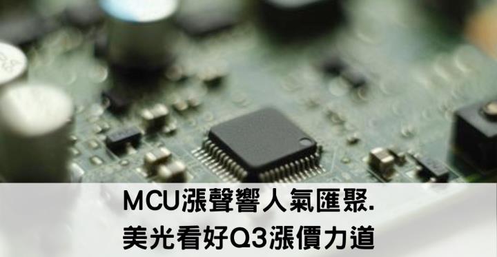MCU漲聲響人氣匯聚.美光看好Q3漲價力道
