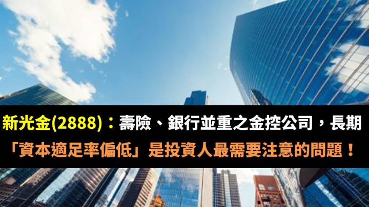 新光金(2888)：壽險、銀行並重之金控公司，長期「資本適足率偏低」是投資人最需要注意的問題！