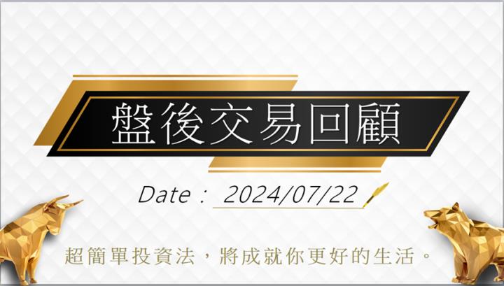 07/22盤後交易回顧｜超簡單期貨策略，當沖操作採「突破」策略，波段操作以震盪整理趨勢未明思考