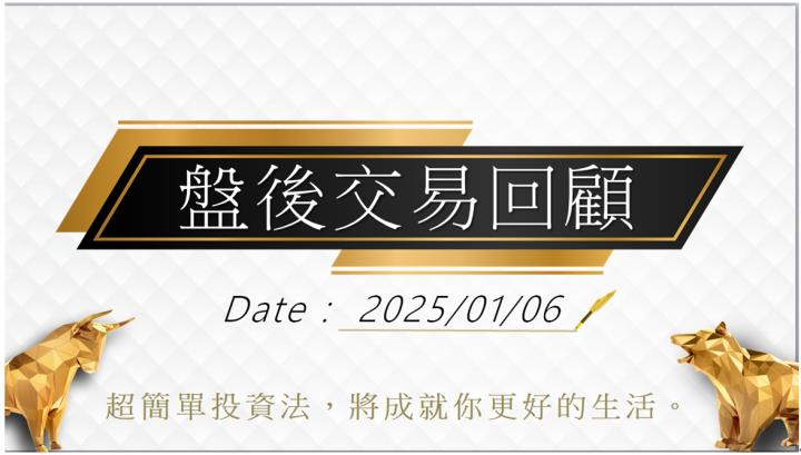1/6盤後回顧｜超簡單期貨策略，當沖操作採「突破」策略，波段操作以「偏多」思考