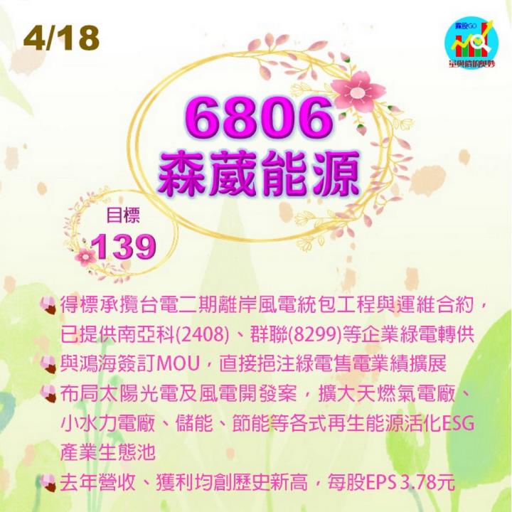 森崴能源（6806） 協助企業解決綠電的供電服務