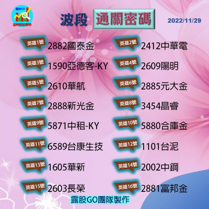 20221129股票通關密碼/籌碼變化前十類股/各類股籌碼與漲跌 (露股go)