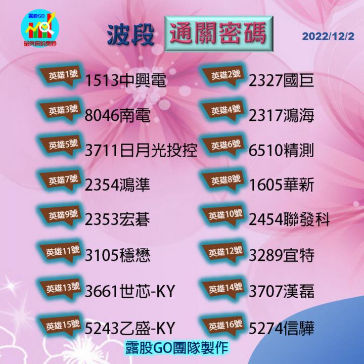 20221202股票通關密碼/籌碼變化前十類股/各類股籌碼與漲跌 (露股go)
