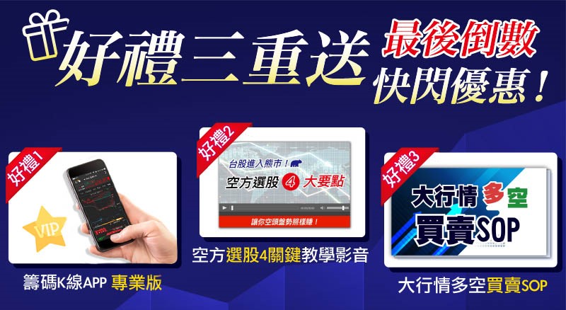 最後倒數！現賺 $10,872，籌碼K線【兒童節最殺優惠】3 大好禮免費拿，限量 88 組