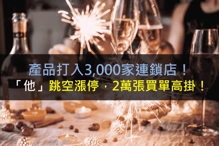 產品打入3,000家連鎖店！「他」跳空漲停，2萬張買單高掛！