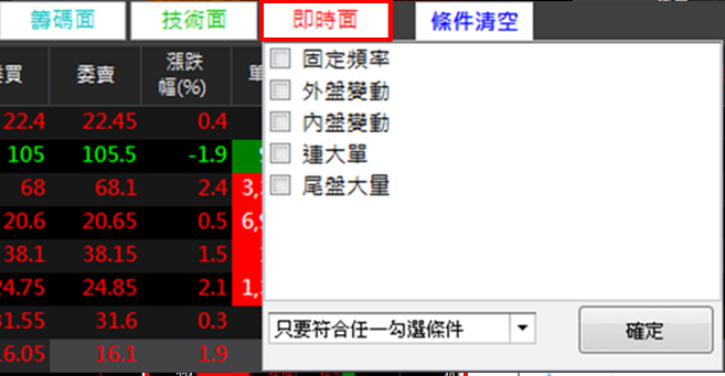 【盤中當沖神器】「即時面」條件按下去☚ 當沖標的一把抓！