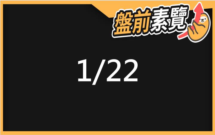 1/22愛德恩盤前素懶！5檔短波操作股、7篇即時個股新聞，讓你掌握市場大方向