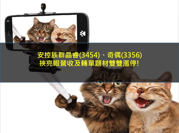 【台股研究報告】安控族群晶睿(3454)、奇偶(3356)挾亮眼營收及轉單題材雙雙漲停!