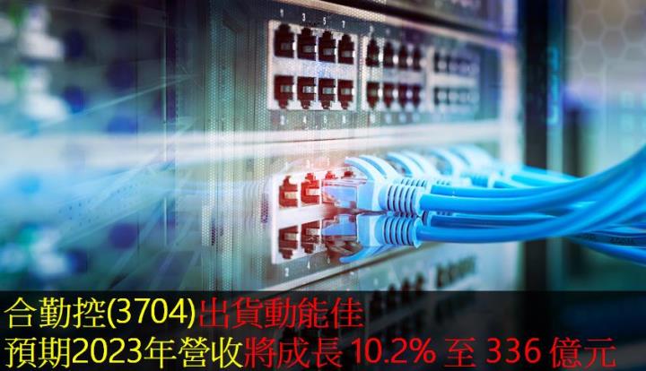 合勤控(3704)出貨動能佳，預期2023年營收將成長 10.2％ 至 336 億元