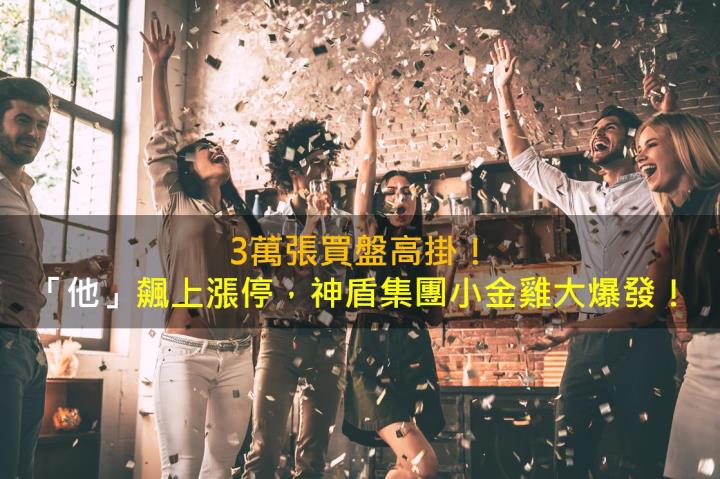 3萬張買盤高掛！「他」飆上漲停，神盾集團小金雞大爆發！