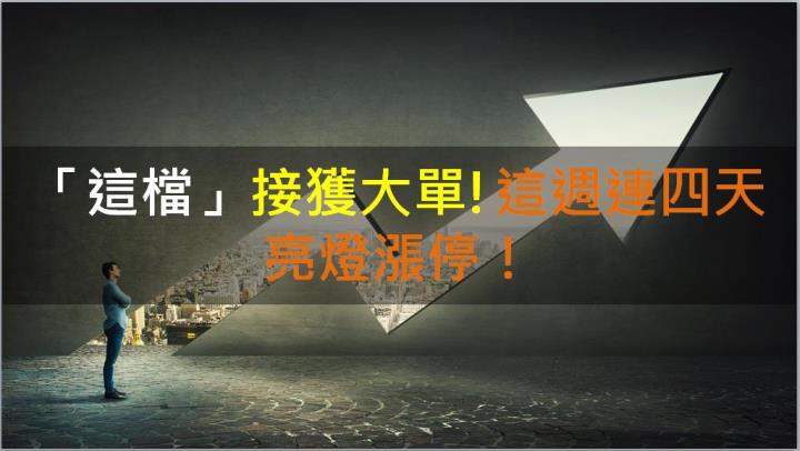 【籌碼K晨報】「這檔」接獲大單!這週連四天亮燈漲停!