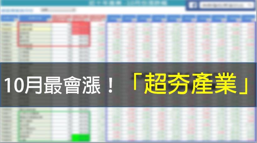 持續發威！10月上漲機率達70％，這「2 大產業」 ...不要錯過！