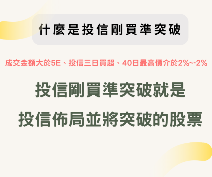 【大手拉小手系列第八集】投信剛買準突破