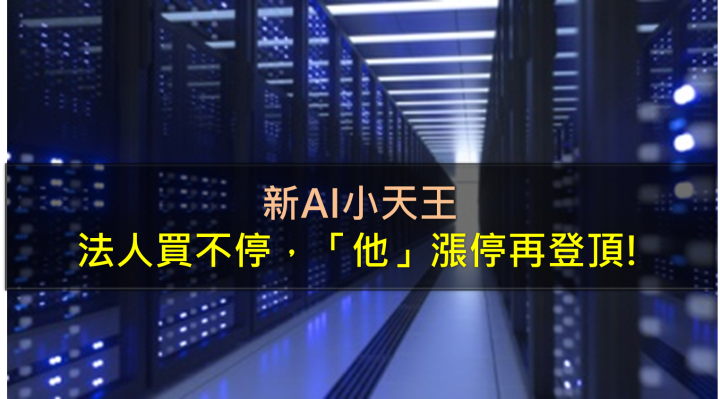 新AI小天王，法人買不停，「他」漲停再登頂!