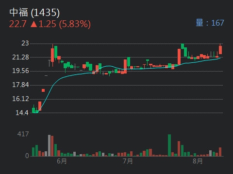 中福 1435 個股概覽 個股分析 股市