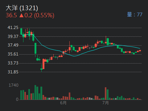 大洋 1321 個股概覽 個股分析 股市